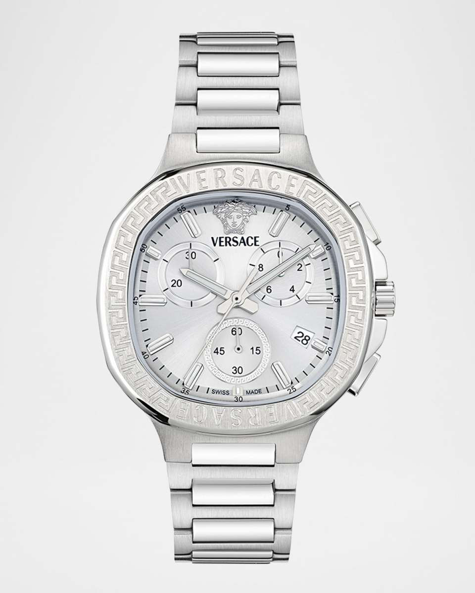 V-Chrono Square 40mm Stainless Steel Bracelet Watch